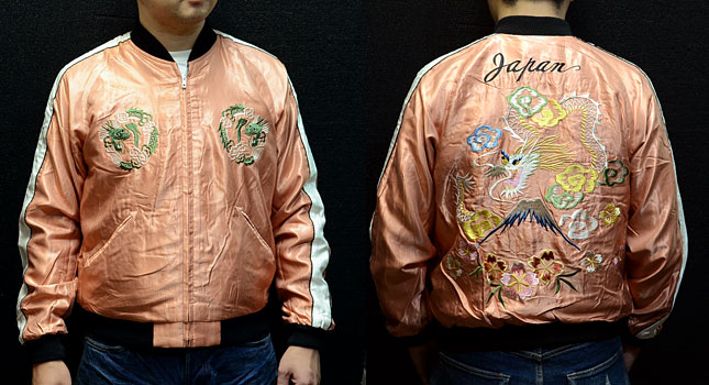 テーラー東洋スカジャン【U.S.M.C.×DRAGON】復刻サテンスカ NO-822