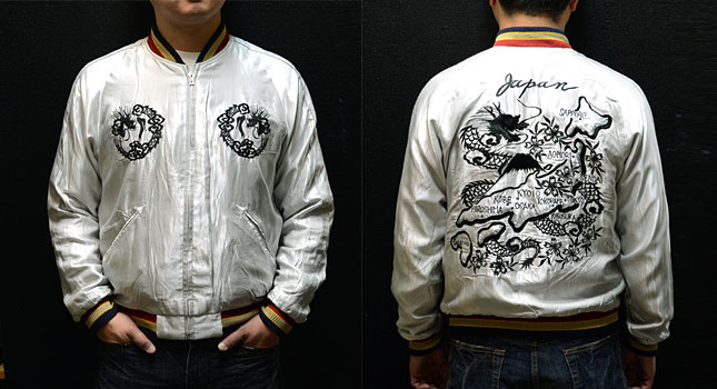 テーラー東洋スカジャン【EAGLE×JAPAN MAP】鷹×日本地図・復刻