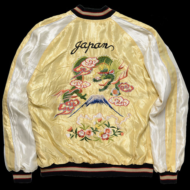 テーラー東洋スカジャン【SKULL×DRAGON】骸骨×龍・復刻サテンスカ NO