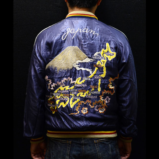 テーラー東洋スカジャン【舞妓×Japan Map】リバーシブルサテンスカ NO