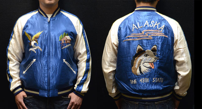 テーラー東洋スカジャン【ALASKAN HUSKY×ALASKA MAP】アラスカン