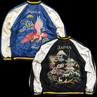 テーラー東洋スカジャン【RED EAGLE×LANDSCAPE】リバーシブルサテン