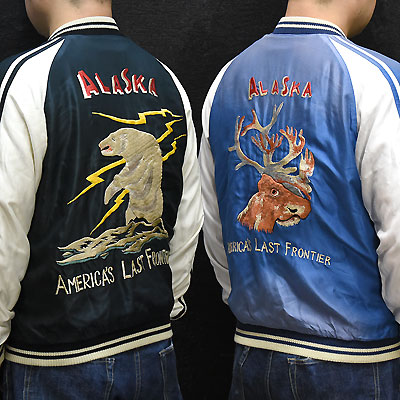 東洋スカジャン「POLAR BEAR×MOOSE」サテンスカ・エージングモデル NO