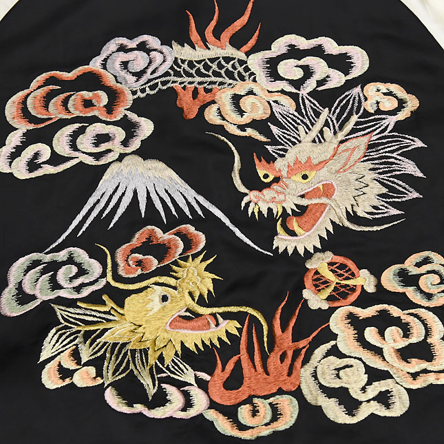 東洋スカジャン・港商SPECIAL EDITION「DUELLING DRAGON×JAPAN MAP