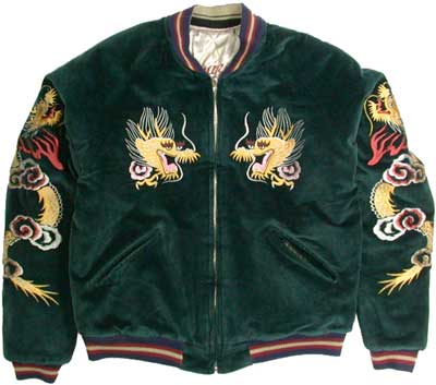 テーラー東洋「DRAGON×OKINAWA MAP」別珍×サテンスカジャン/tt10727-145