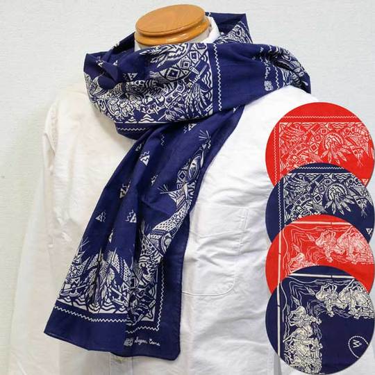 SUGAR CANE(シュガーケーン)BANDANNA STOLE・ラージサイズバンダナ