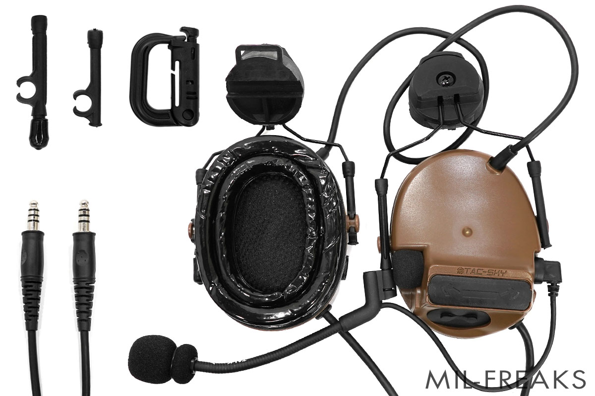 TAC-SKY Comtac III タイプ DUAL PTTヘッドセット ARCレールアダプター