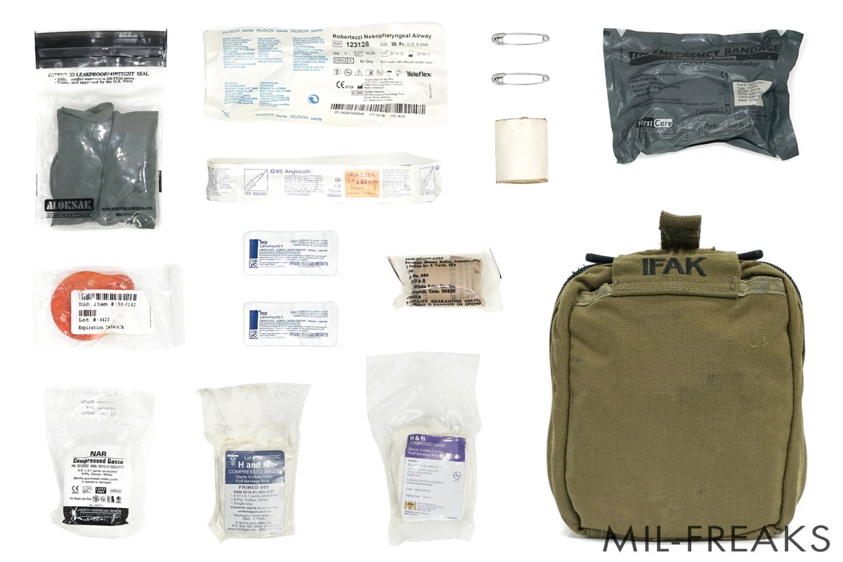 一点物] 米軍実物 S.O. TECH IFAK トラウマキット 14年製 カーキ USED