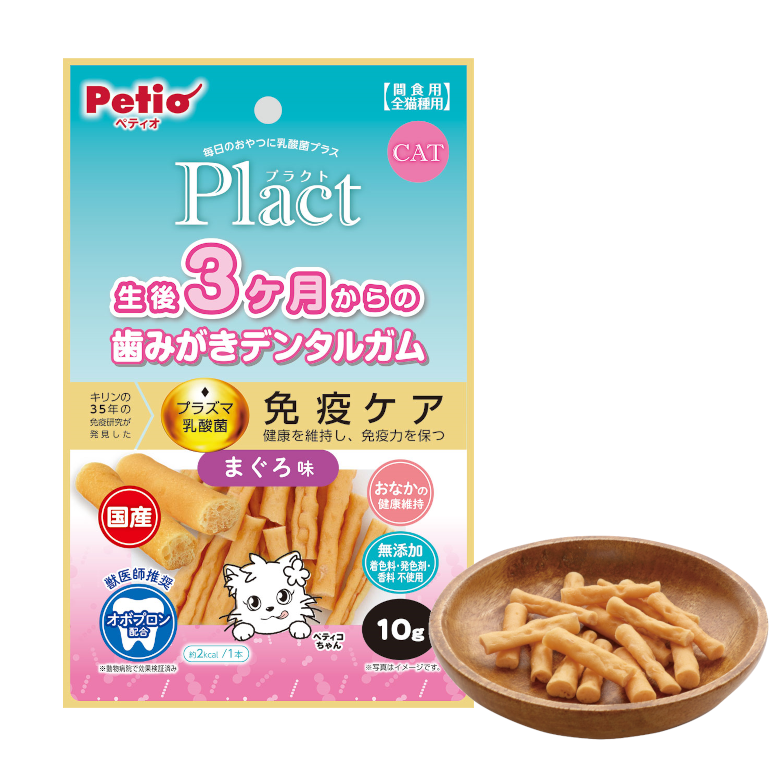 ペティオ Plact（プラクト）ねこちゃんの 3ヶ月からの歯みがきデンタル