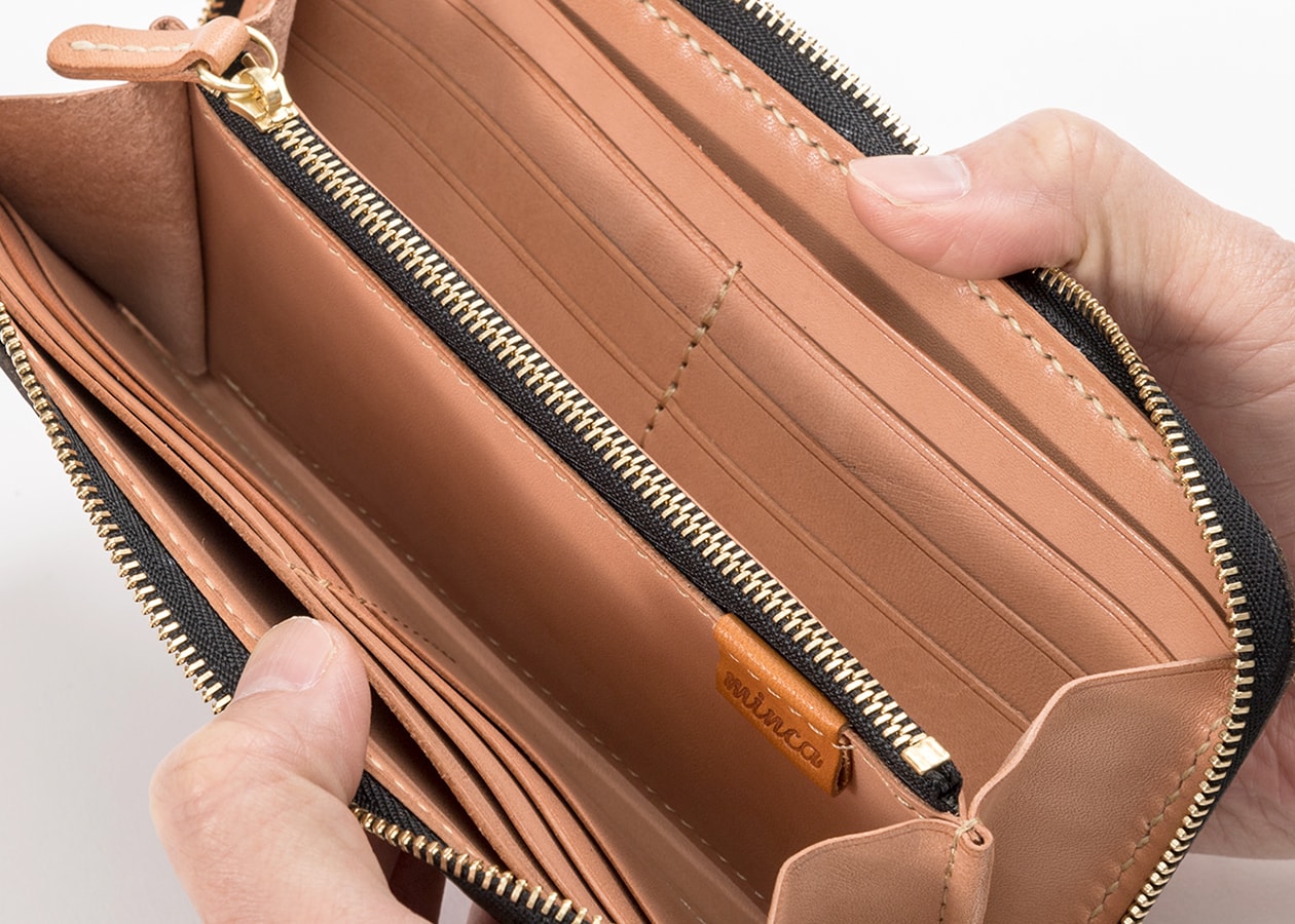 長財布/Round zip wallet 01（栃木レザー） | WALLET | ITEM | minca