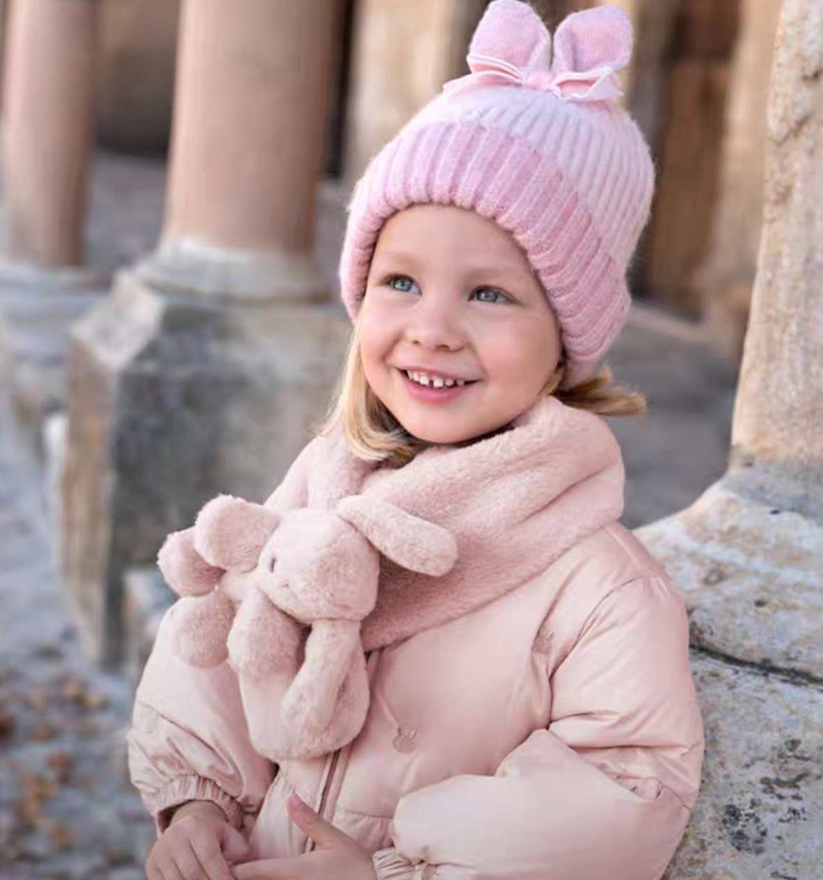 mini closet / マフラー付きうさちゃんダウンジャケット DB4242510