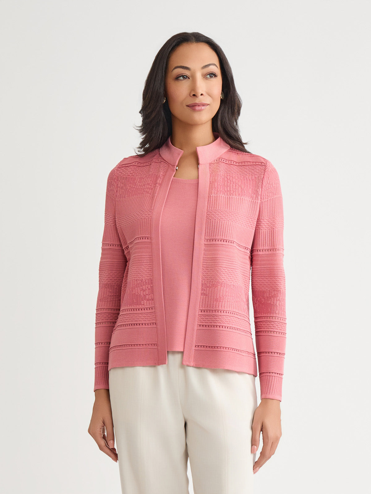 Heritage Multi-Stitch Tonal Knit Jacket - True Fit