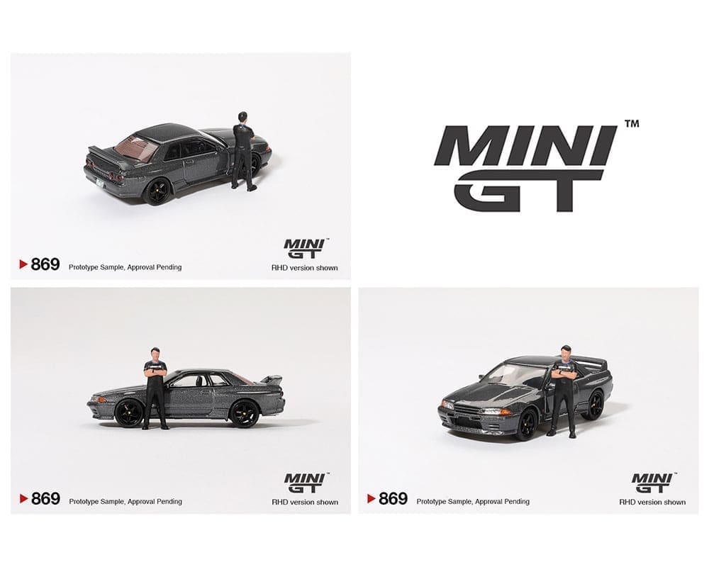 Mini GT 1:64 Nissan Skyline GT-R (R32) Nismo Gunmetal W/ Matsuda