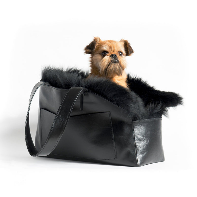 Sheepskin Dog Travel Tote Black – Mr. Dog New York