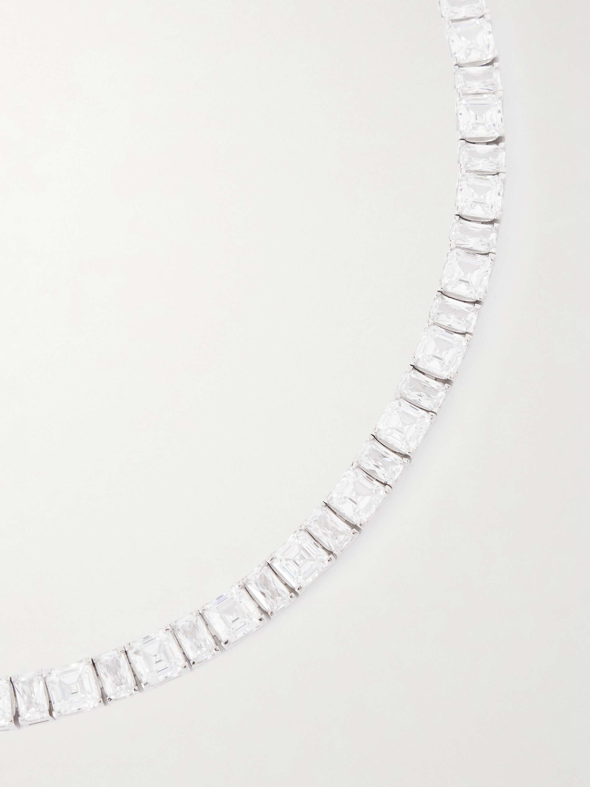 HATTON LABS Puzzle Tennis Silver Cubic Zirconia Bracelet for Men