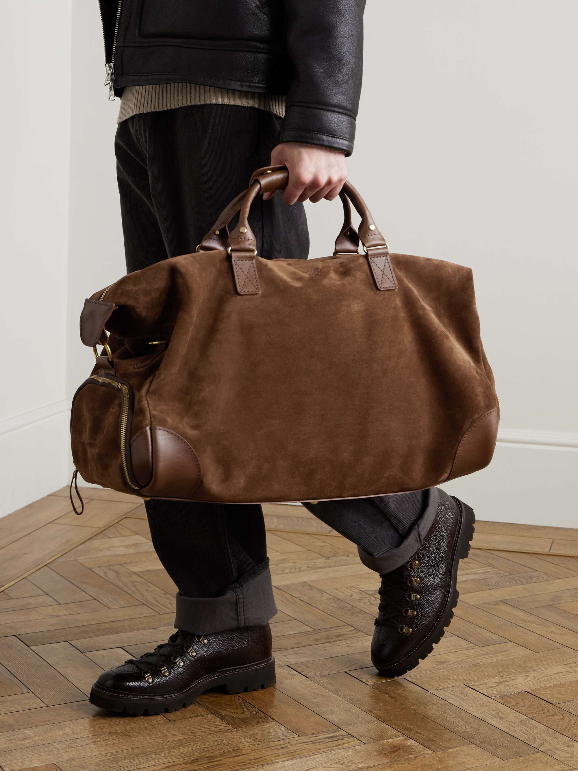 HUMAN MADE Boston Logo-Print Cotton-Canvas Weekend Bag for Men