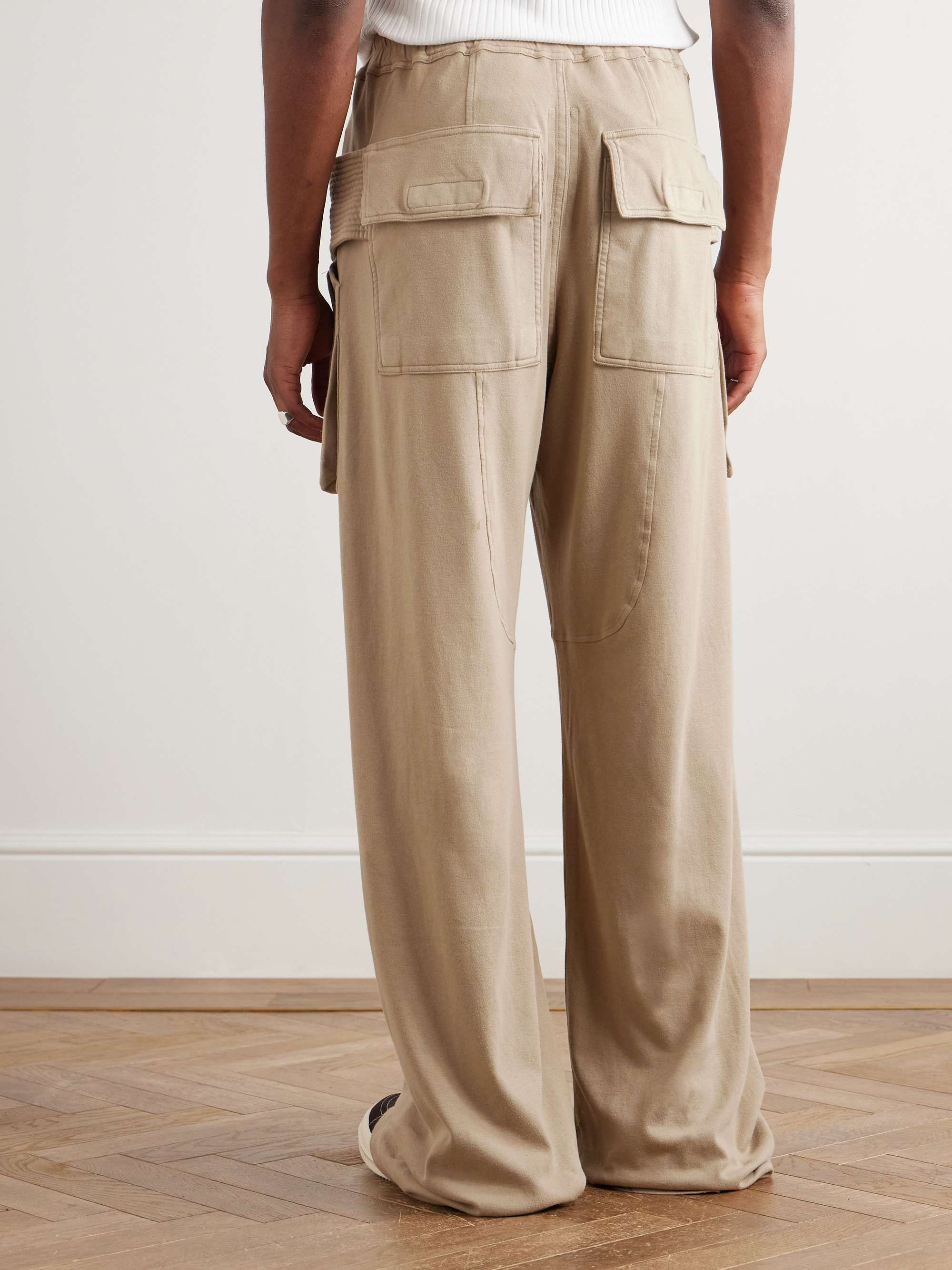 DRKSHDW BY RICK OWENS Creatch Wide-Leg Brushed Cotton-Jersey