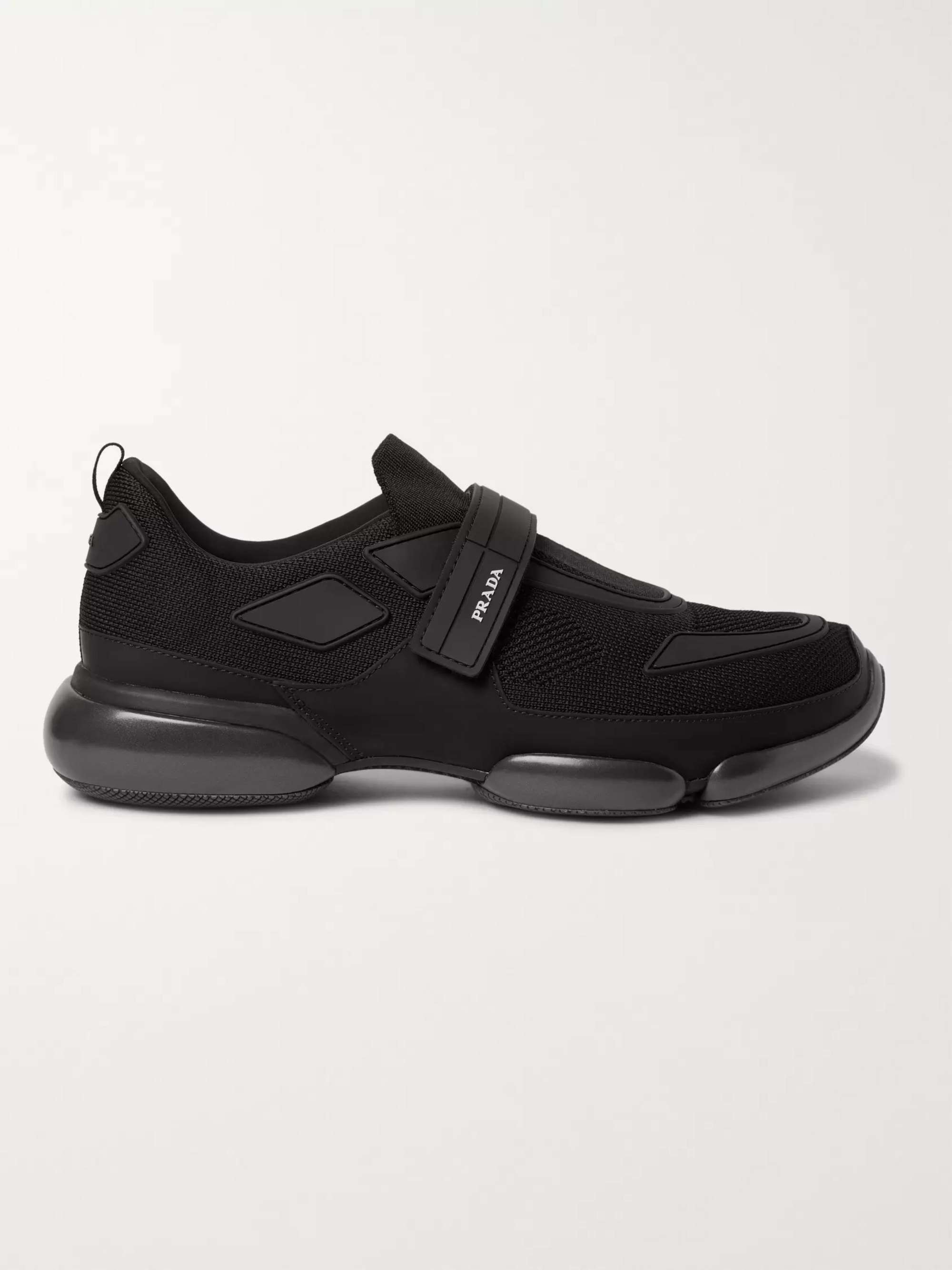PRADA Cloudbust Mesh, Rubber and Leather Sneakers for Men | MR PORTER