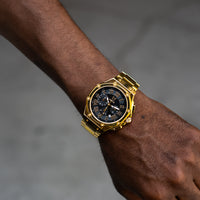 Ambassador Watch : 18k Gold | Black Face | Steel Band AM1001SS – MSTR