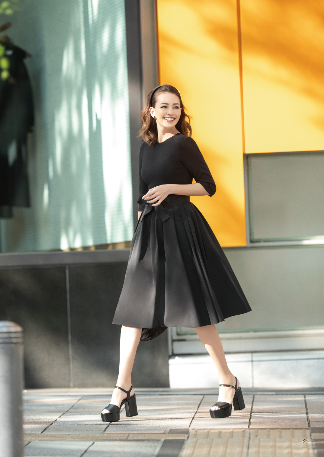 エムズグレイシー カメリア リボン ニット 黒 38 MS GRACY エムズ