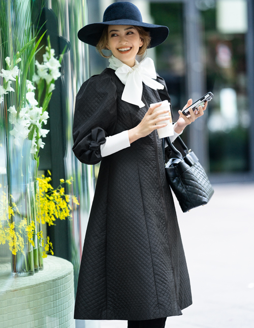 エムズグレイシーコートドレス キルティング風コートドレス | msgracy