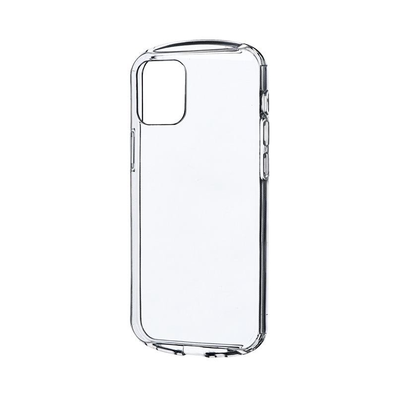iPhone 12 mini 耐衝撃ソフトケース「CLEAR Round」 クリアレッド