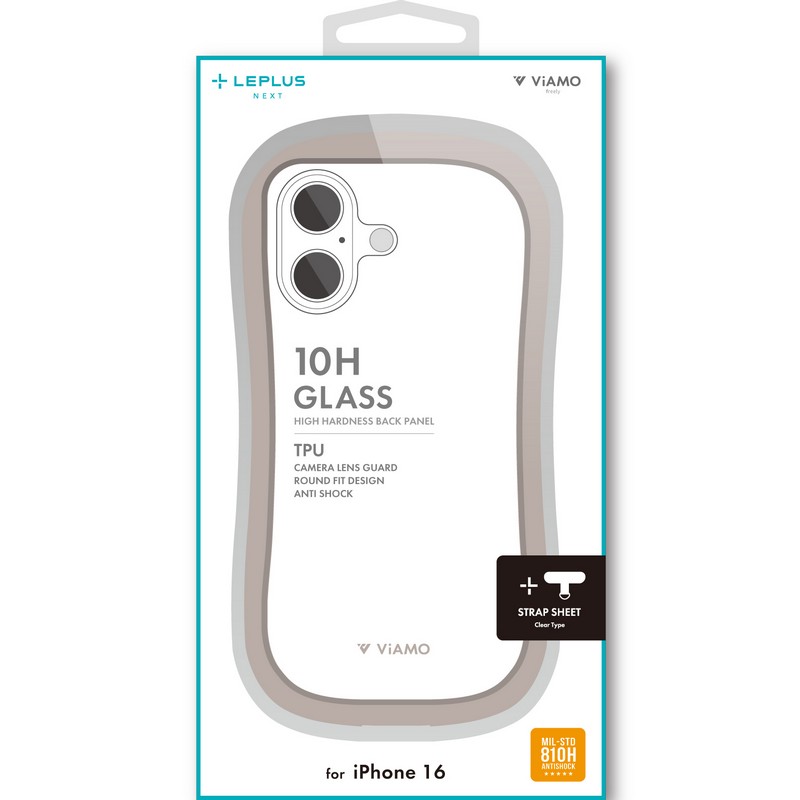 iPhone 16 耐傷・耐衝撃ハイブリッドケース 「ViAMO freely」 ベージュ