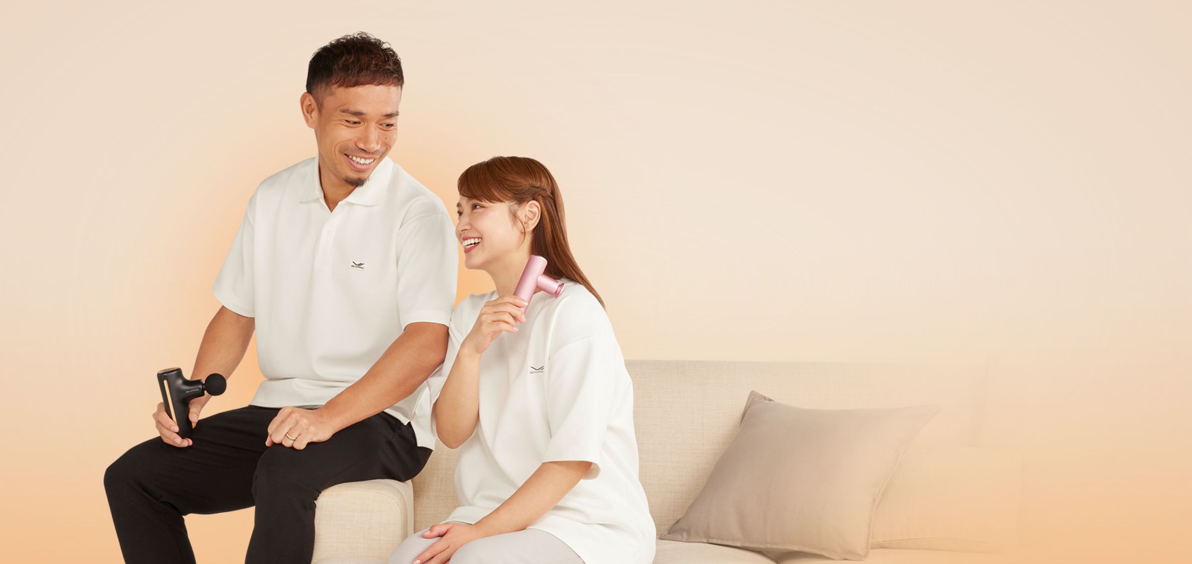 長友佑都さん＆平愛梨さん リカバリーを贈ろう| SIXPAD公式サイト