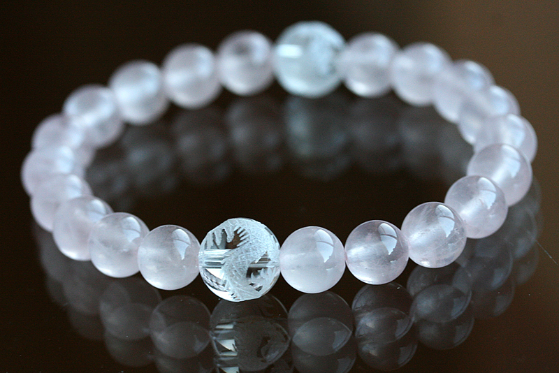 龍鳳凰（りゅうほうおう）パワーストーンブレスレット（ローズクォーツ