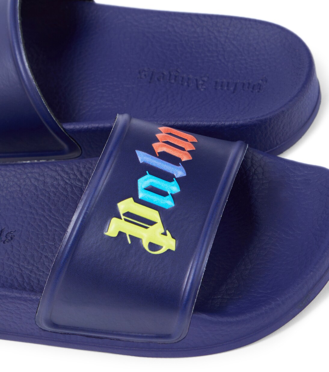 Logo slides in blue - Palm Angels Kids | Mytheresa