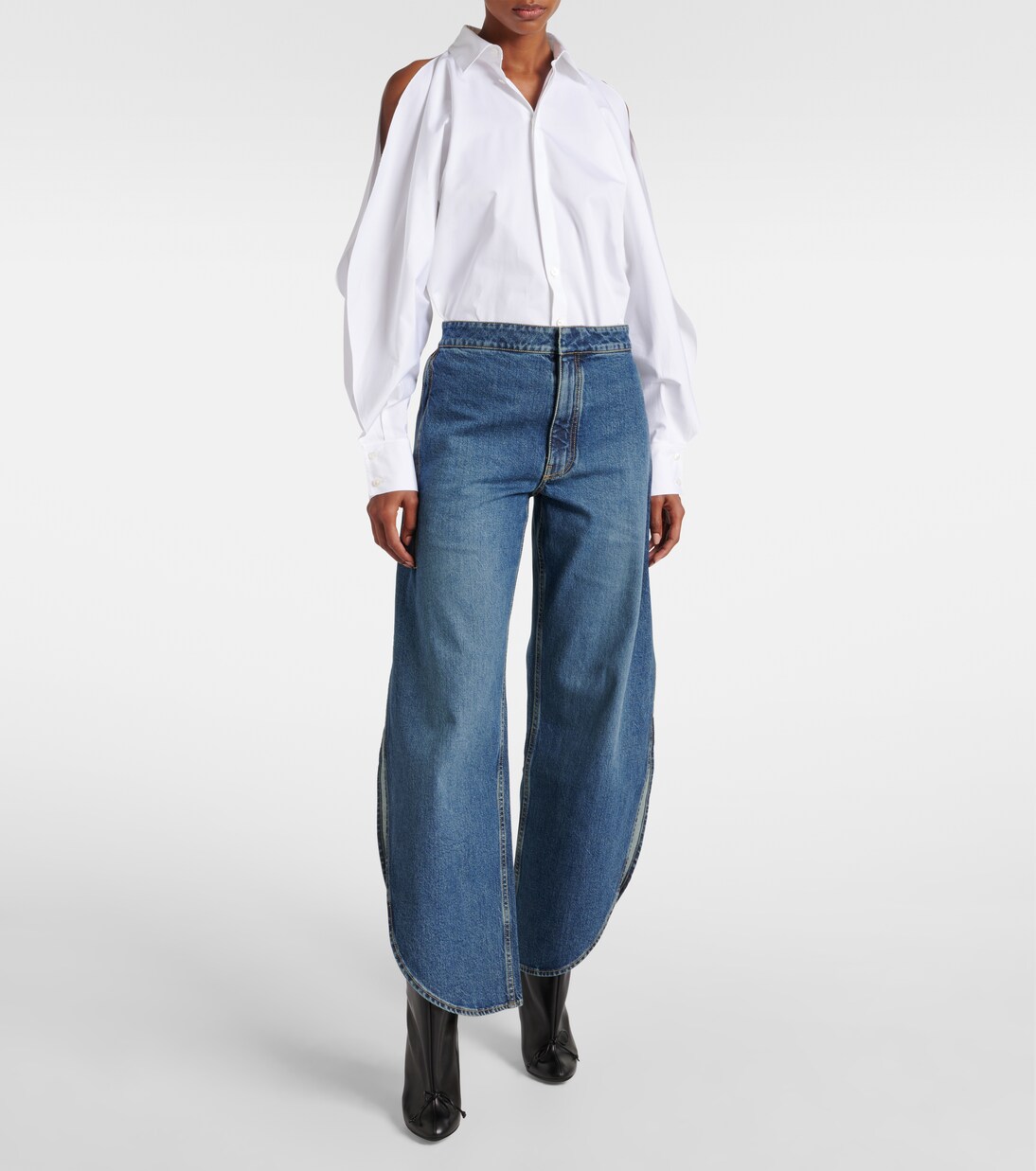 Cotton shirt in white - Alaia | Mytheresa