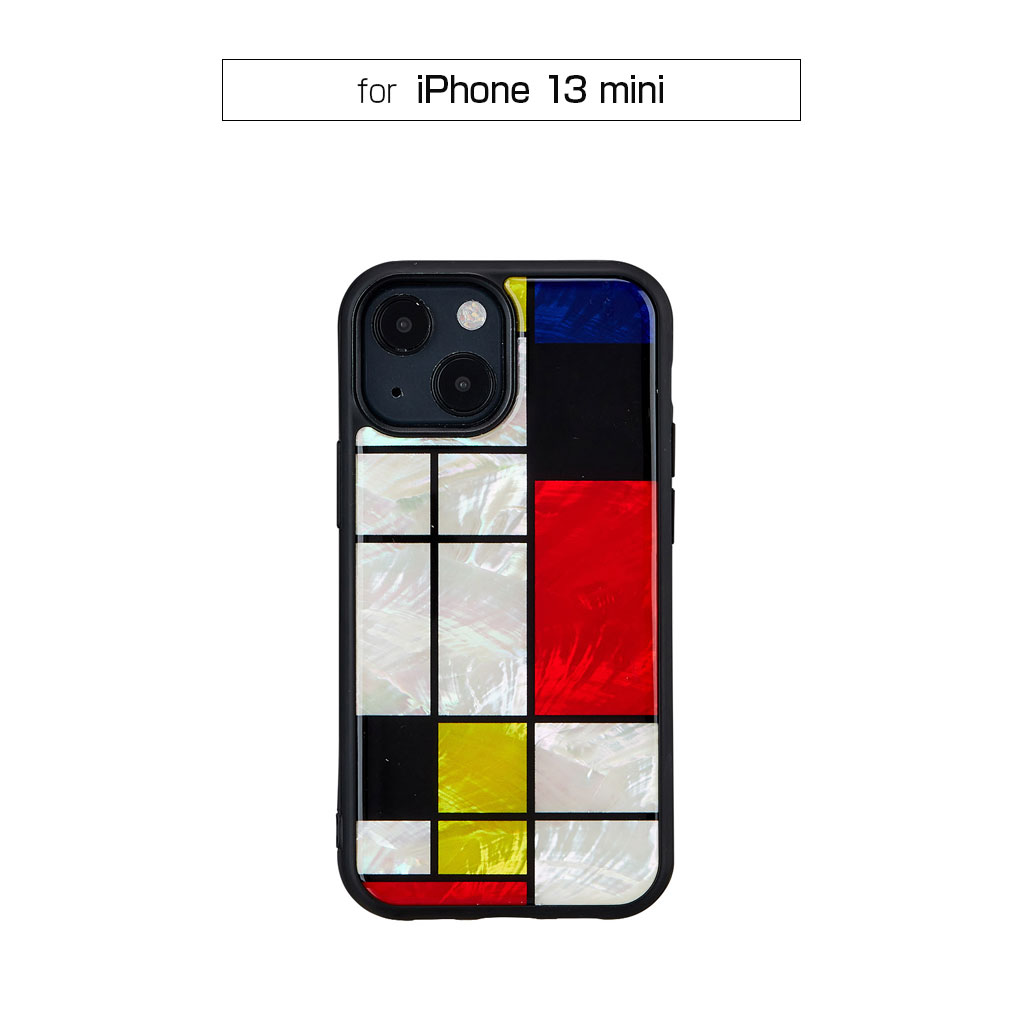 iPhone 13 mini / 12 mini / 11 Pro】 ikins Mondrian【天然貝ケース