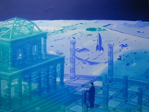 小浦昇の銅版画・絵画 WORKS 月が照らし出す遠い記憶、忘れそうな