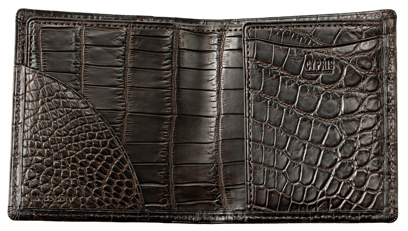 CYPRIS COLLECTION】コンパクト札入□マットクロコダイル