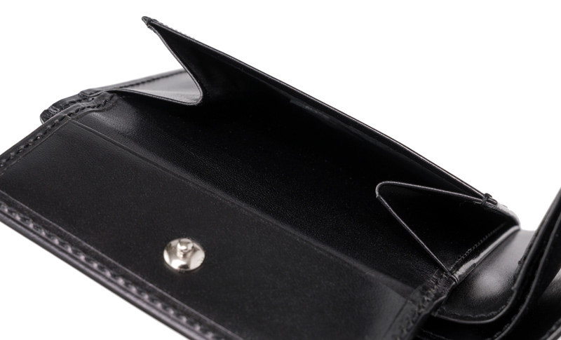 キプリス】二つ折り財布(小銭入れ付き札入)□オイルシェルコードバン