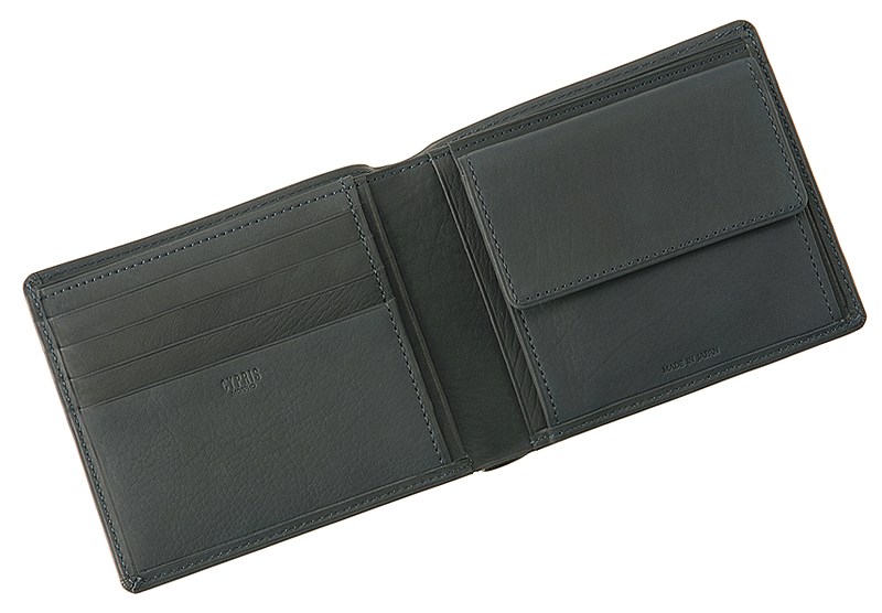 キプリス】二つ折り財布(小銭入れ付き札入)□レーニアカーフ