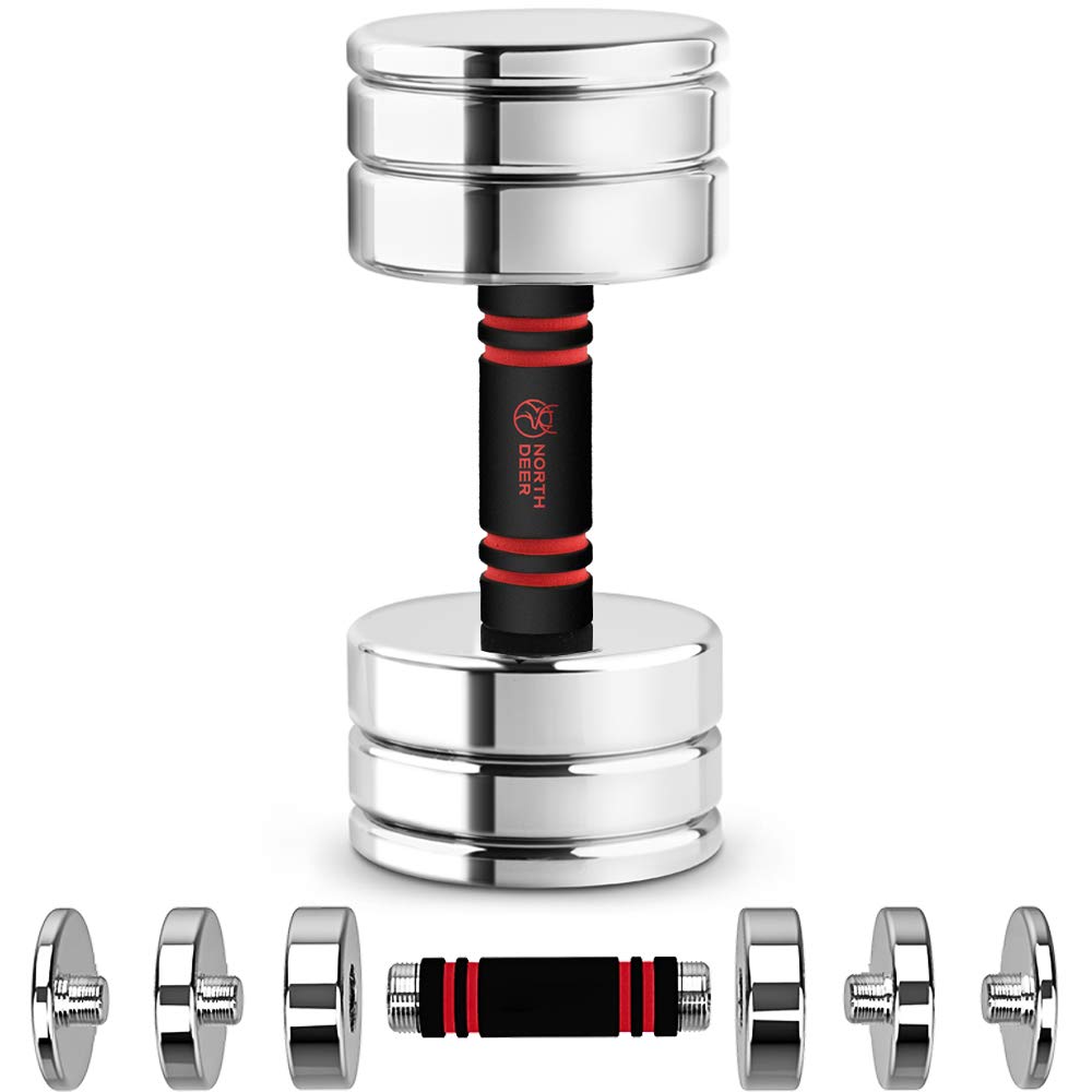 Northdeer 可変式ダンベル 鏡面仕上げ版／通常版 2.5kg/5kg/7.5kg/10kg