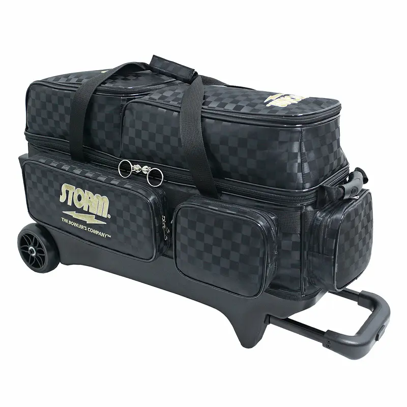 SB207-DF 2ボールローラーバッグ(ブラック/ブラック)(ストームロゴ