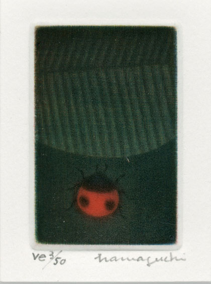 浜口陽三銅版画額「てんとう虫」 / 浜口陽三 | Natsume Books