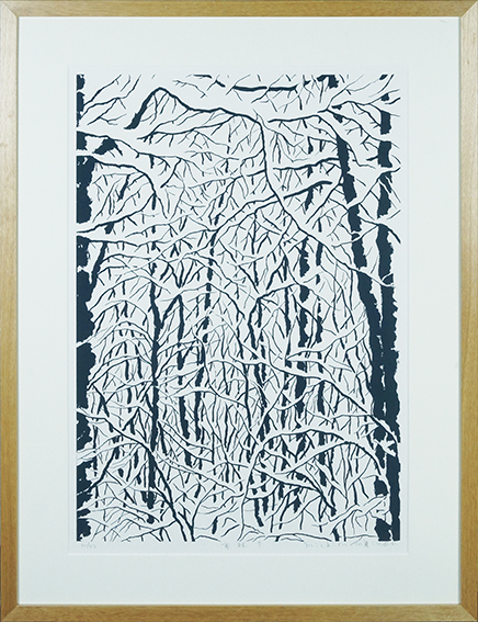 富岡惣一郎 / 富岡惣一郎版画額「雪林F」 | Natsume Books