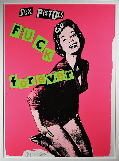 ジェイミー・リード版画額「Sex Pistols Fuck Forever」 | Natsume Books
