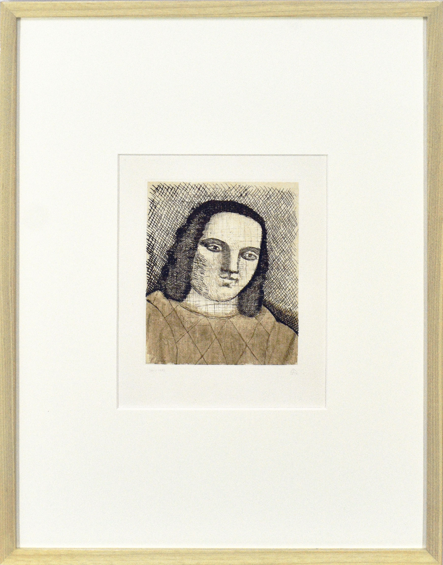 有元利夫版画額「彌生画廊1982年展覧会ポスター」 | Natsume Books