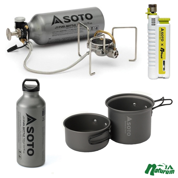 SOTO 《廃番》MUKAストーブ+クッカー+広口フューエルボトル+スライド
