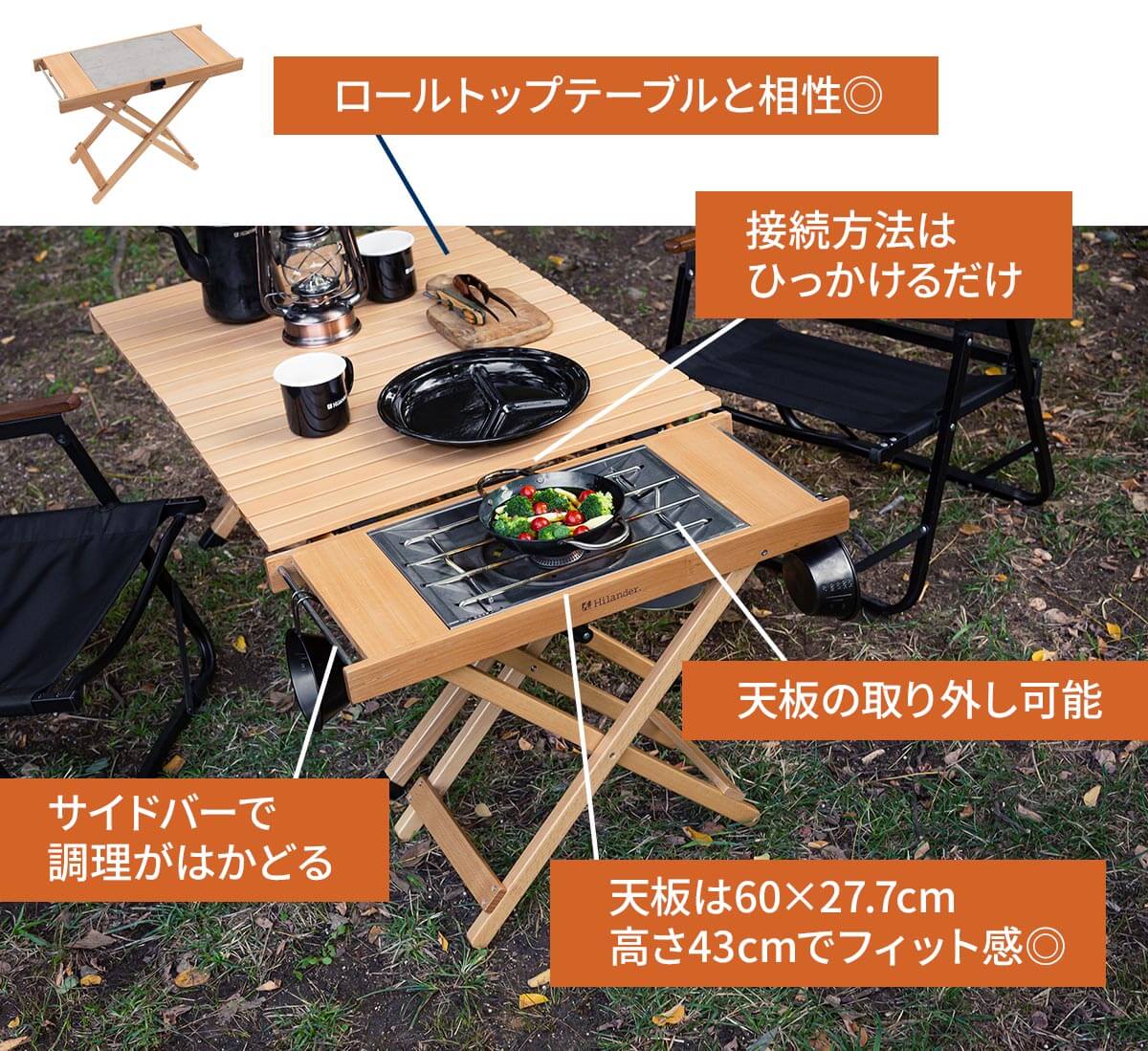 Hilander(ハイランダー) ウッドロールトップテーブル用ジョイント