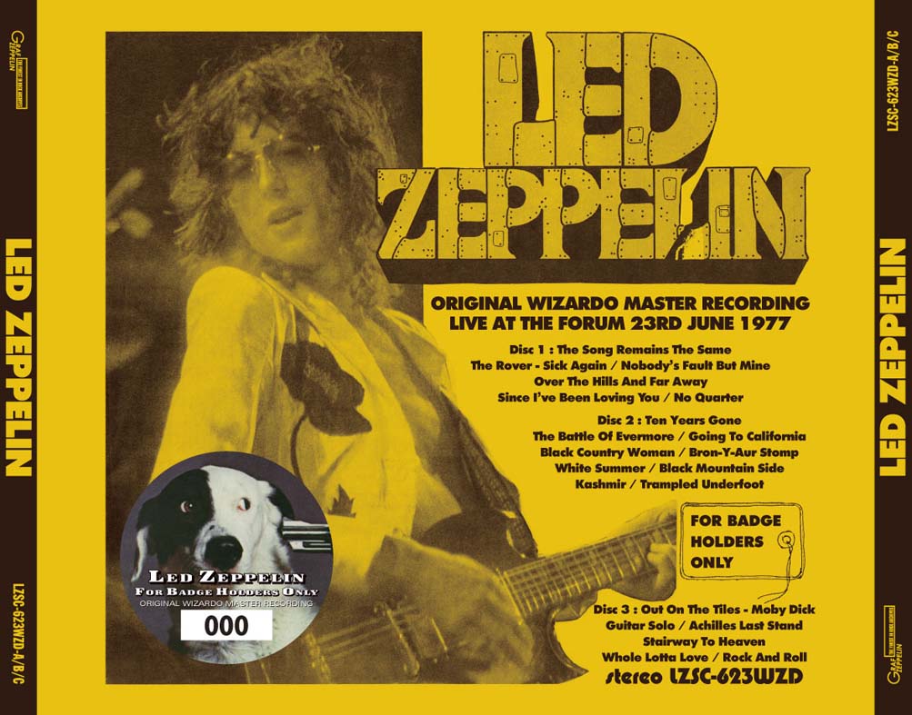 LED ZEPPELIN - FOR BADGE HOLDERS ONLY: ORIGINAL WIZARDO MASTER