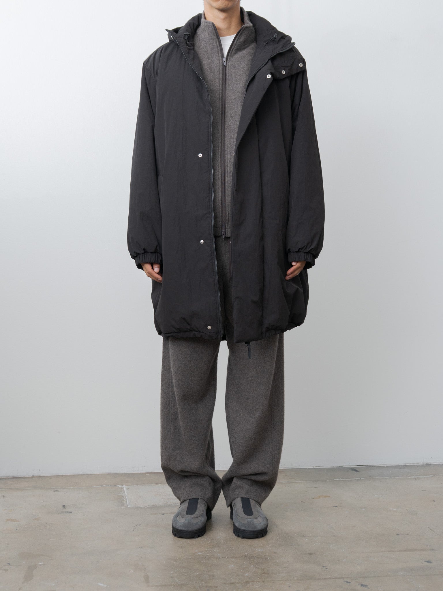 Namu Shop - ssstein Oversized Padded Hoodie Coat - Black
