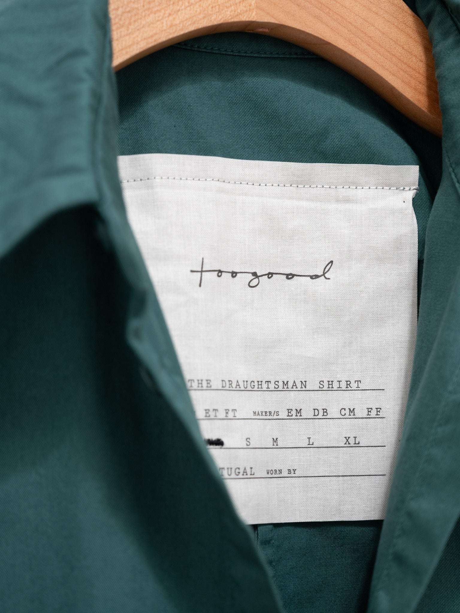 Namu Shop - Toogood The Draughtsman Shirt - Cotton Twill Viridian