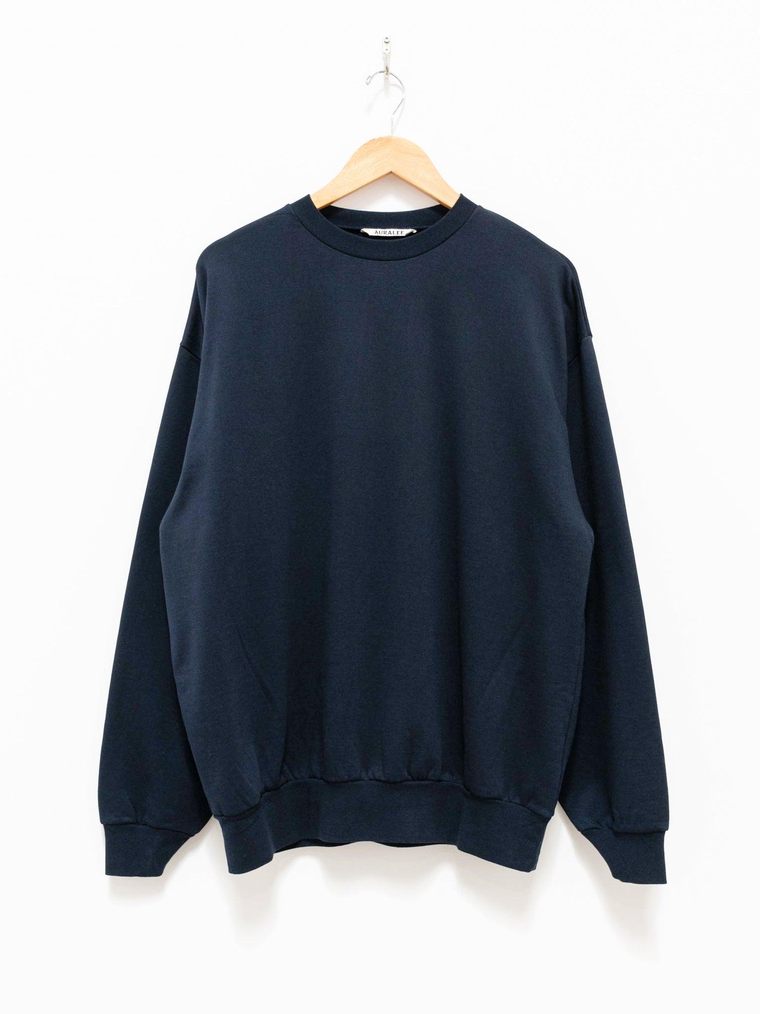 Namu Shop - Auralee Elastic High Gauge Sweat Pullover - Dark Navy