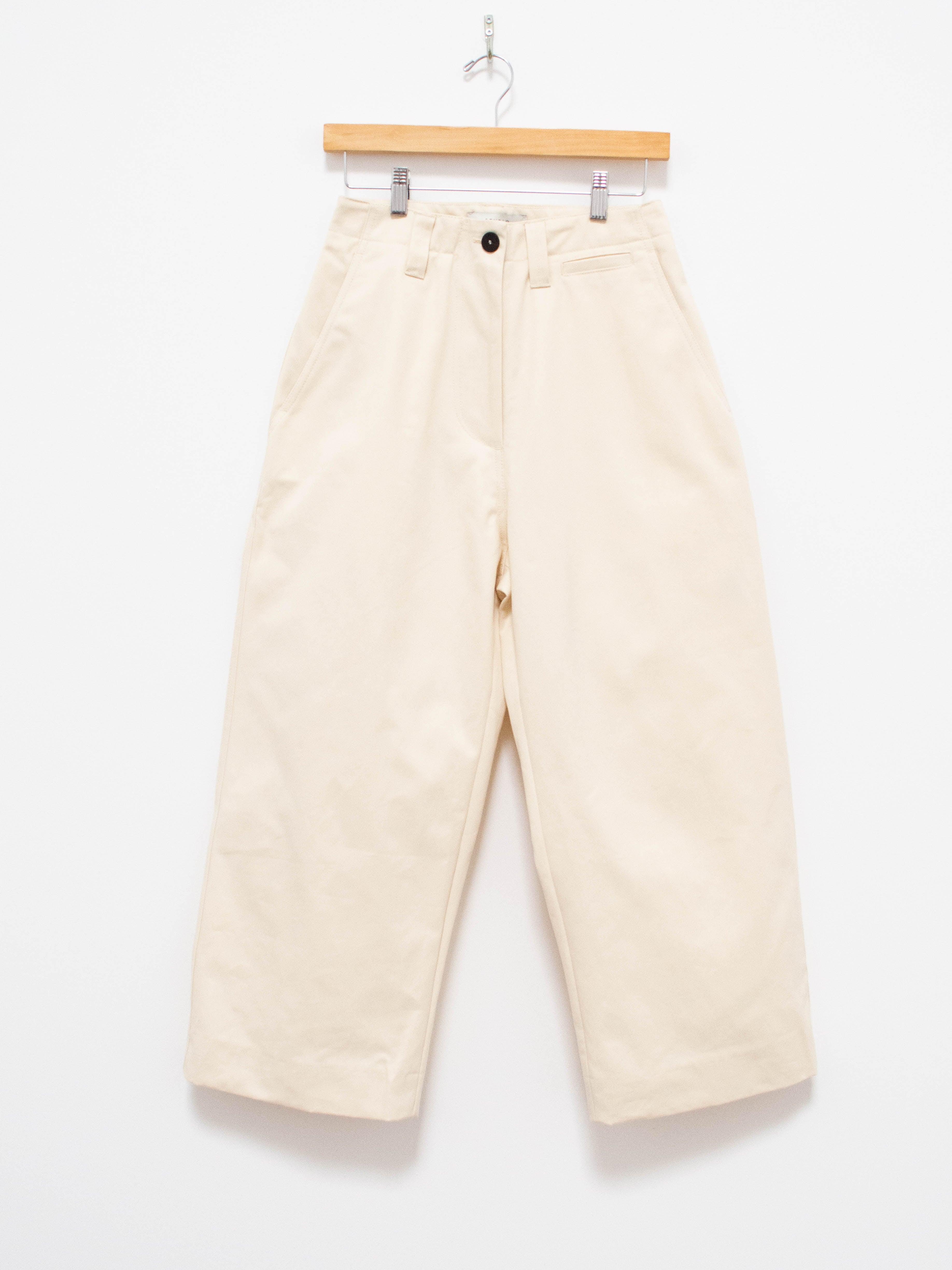 Namu Shop - Studio Nicholson Asher Peached Cotton Twill Pants - Cream