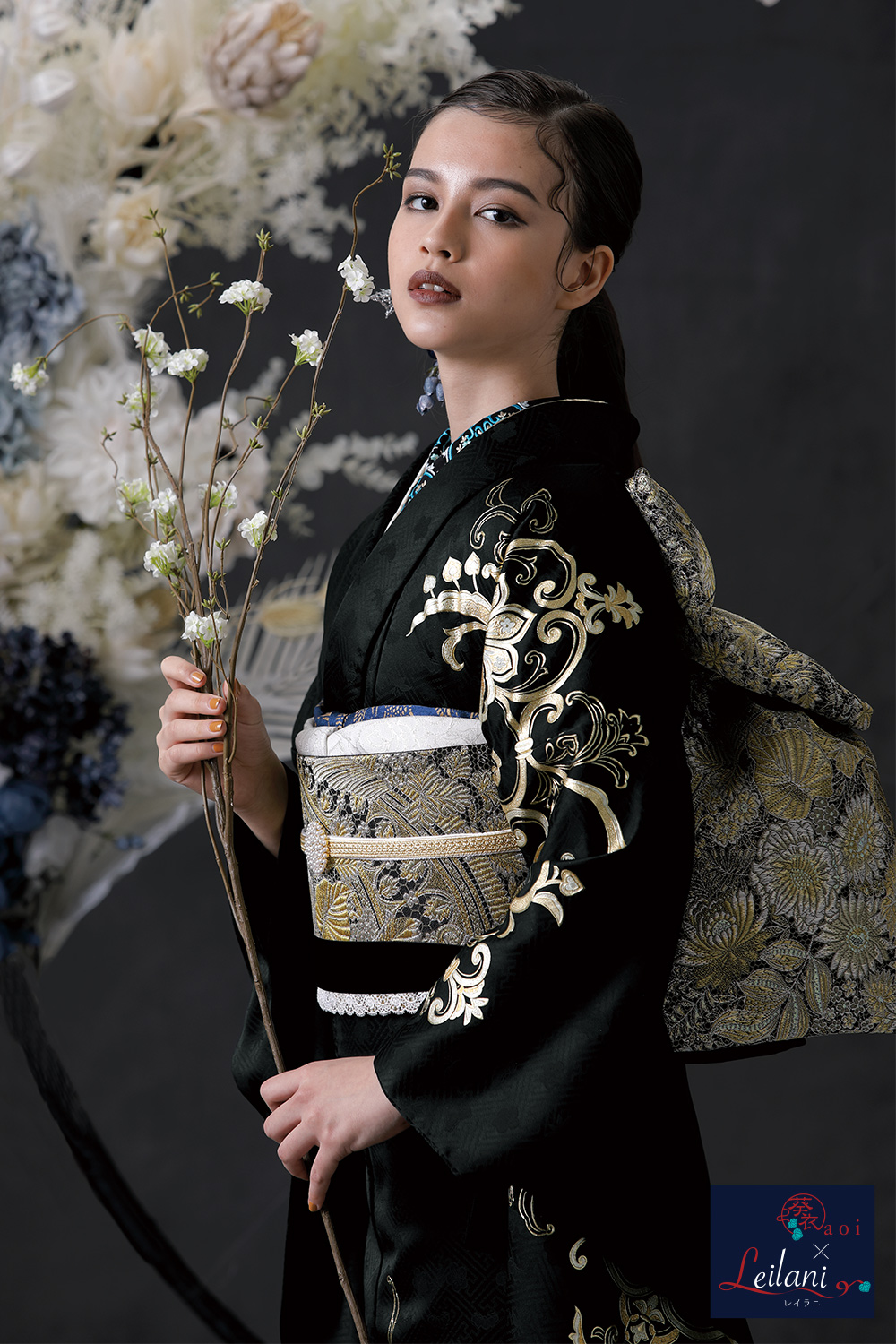 ナナイロキモノWEBショップ / 振袖フルセット｜黒色・かっこいい金彩